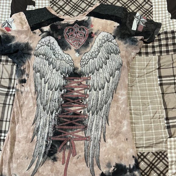 Black/Tan Sinful tee - Picture 2 of 3